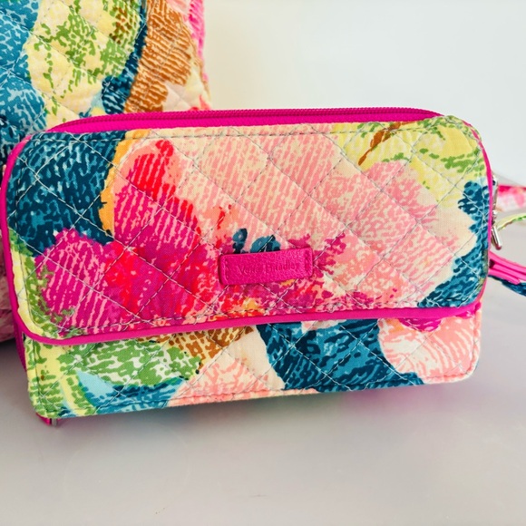 Vera Bradley in Superbloom Colorful Floral Tote and Pouch - Picture 2 of 5